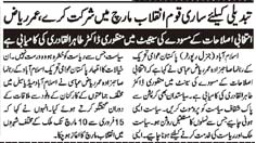 Pakistan Awami Tehreek Print Media CoverageDaily Samaa Page 3